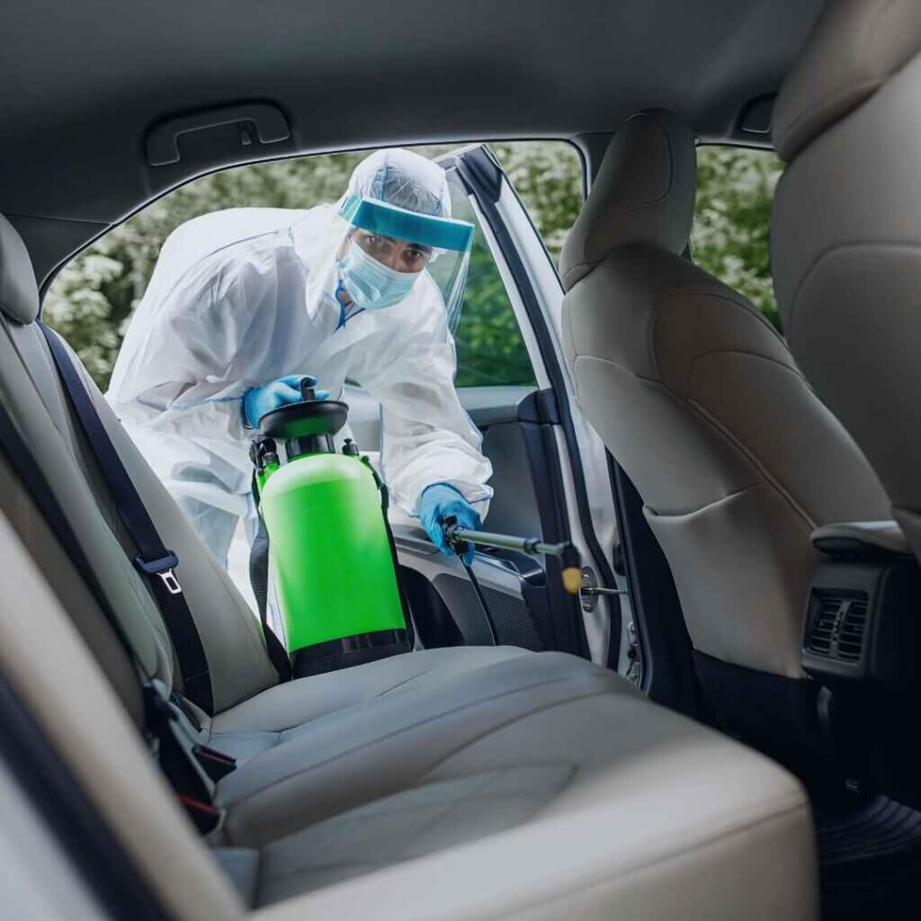 Deceased state cleaning in cars and vehicles