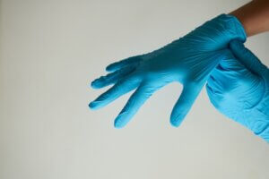 Lead dust cleaning protective gloves