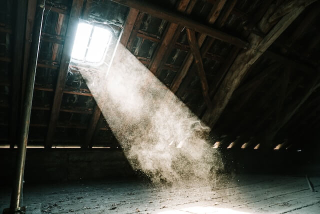 Lead dust cleaning attic