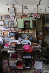 Hoarder cleaning clutter