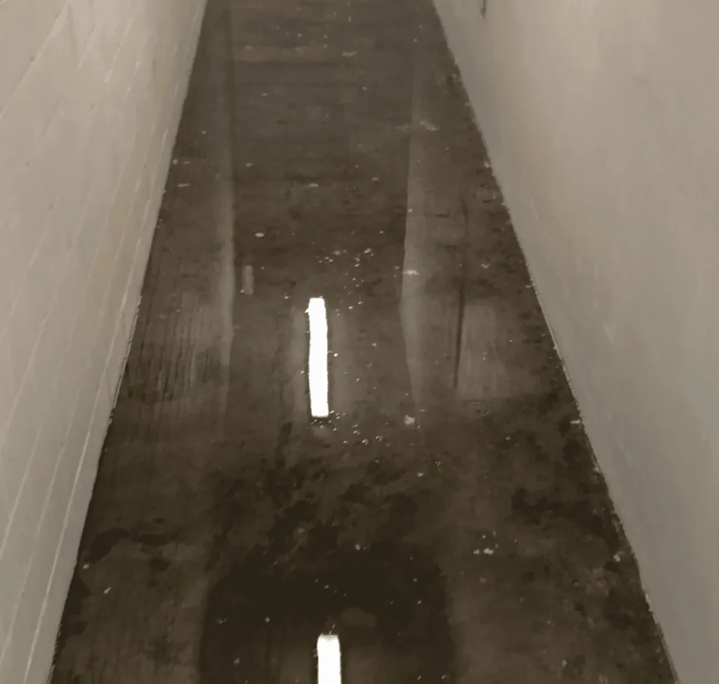 Flood Damage Restoration Flooded Hallway