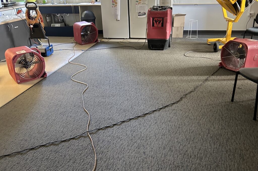 Water damage affecting a property before AllAces restoration work.