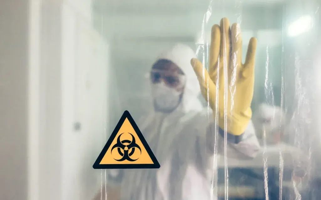 A property enclosed for the Biohazard Decontamination Services