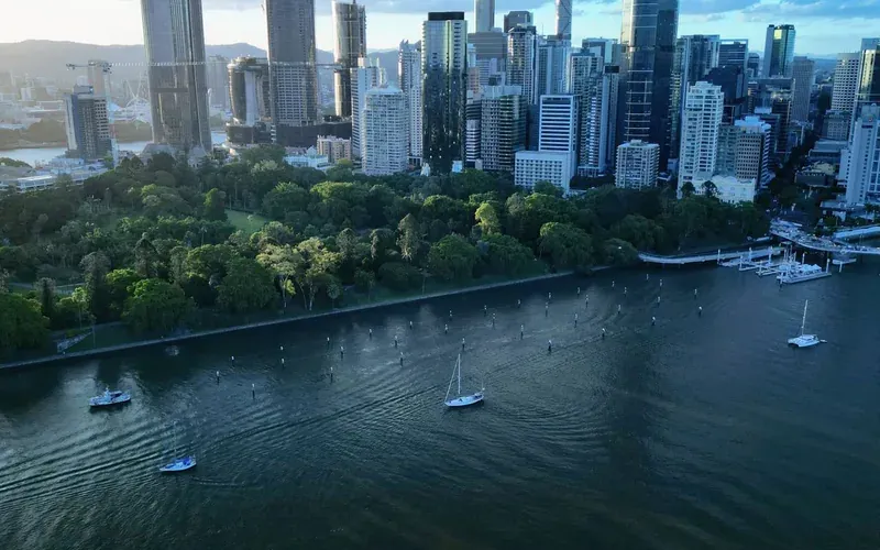 Brisbane CBD towers along the Brisbane River, an AllAces service area